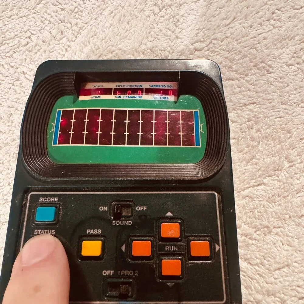 Vintage Mattel Classic Football Handheld Electronic Game 2002 - Tested & Working